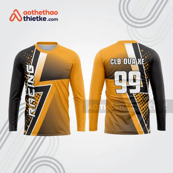Mẫu thiết kế áo đồng phục dài tay đội đua xe mô tô & ô tô đẹp mtb176