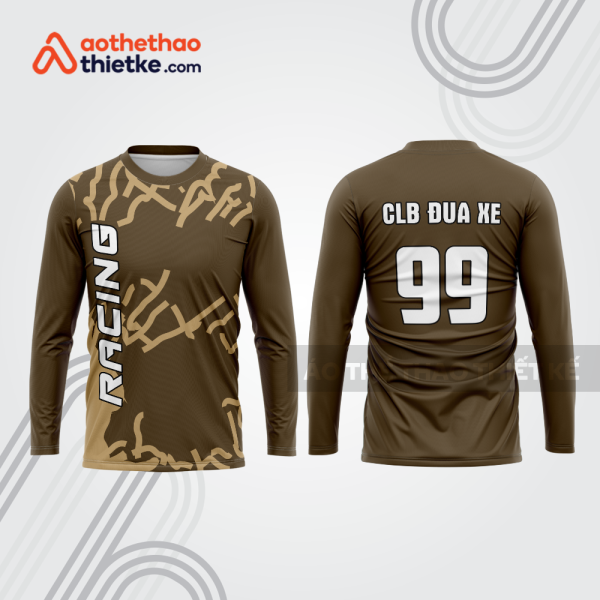 Mẫu thiết kế áo đồng phục dài tay đội đua xe mô tô & ô tô đẹp mtb179