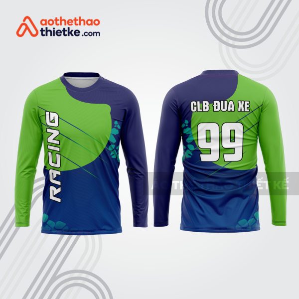 Mẫu thiết kế áo đồng phục dài tay đội đua xe mô tô & ô tô đẹp mtb18