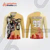 Mẫu thiết kế áo đồng phục dài tay đội đua xe mô tô & ô tô đẹp mtb186