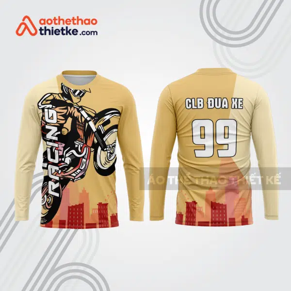 Mẫu thiết kế áo đồng phục dài tay đội đua xe mô tô & ô tô đẹp mtb186