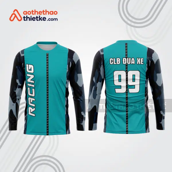 Mẫu thiết kế áo đồng phục dài tay đội đua xe mô tô & ô tô đẹp mtb19