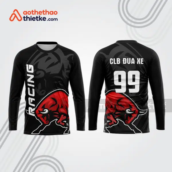 Mẫu thiết kế áo đồng phục dài tay đội đua xe mô tô & ô tô đẹp mtb192