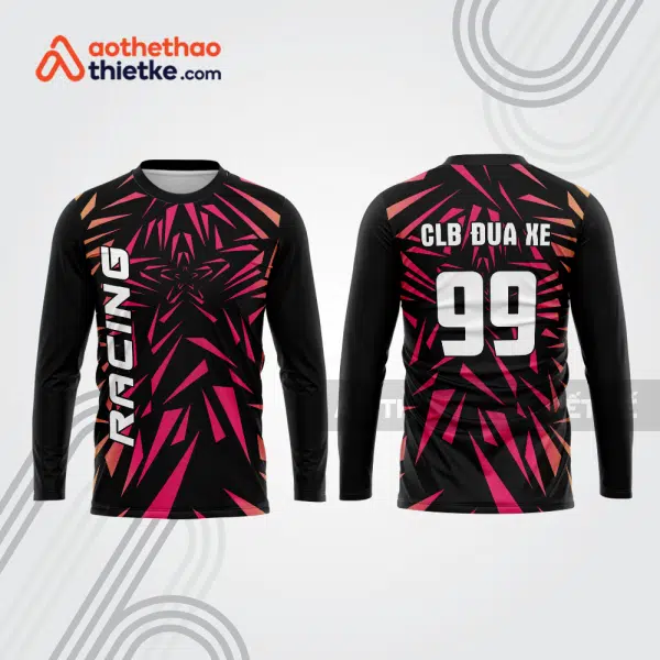 Mẫu thiết kế áo đồng phục dài tay đội đua xe mô tô & ô tô đẹp mtb193