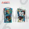 Mẫu thiết kế áo đồng phục dài tay đội đua xe mô tô & ô tô đẹp mtb194