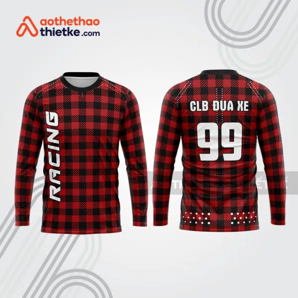 Mẫu thiết kế áo đồng phục dài tay đội đua xe mô tô & ô tô đẹp mtb196