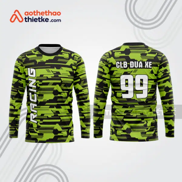 Mẫu thiết kế áo đồng phục dài tay đội đua xe mô tô & ô tô đẹp mtb198