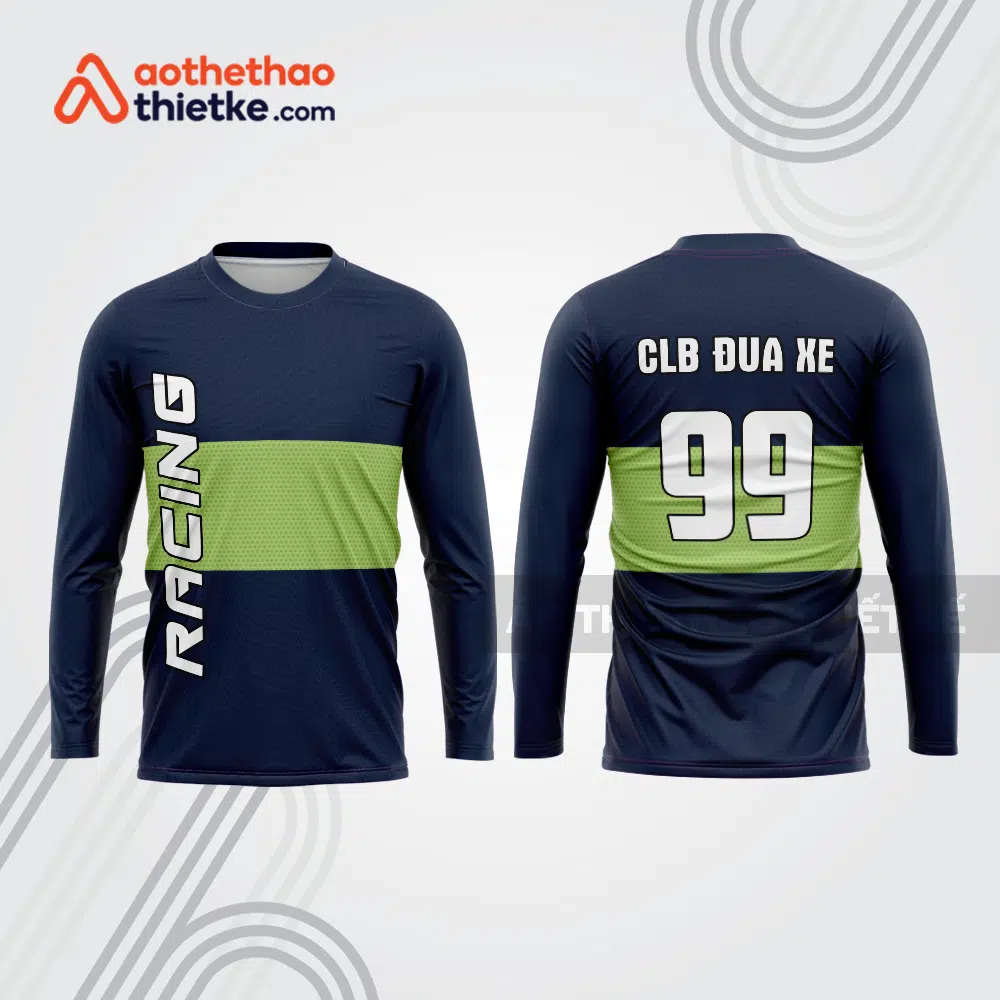 Mẫu thiết kế áo đồng phục dài tay đội đua xe mô tô & ô tô đẹp mtb20