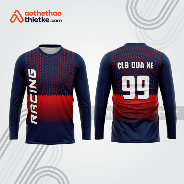 Mẫu thiết kế áo đồng phục dài tay đội đua xe mô tô & ô tô đẹp mtb201