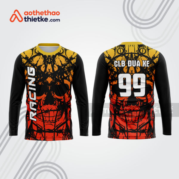 Mẫu thiết kế áo đồng phục dài tay đội đua xe mô tô & ô tô đẹp mtb202