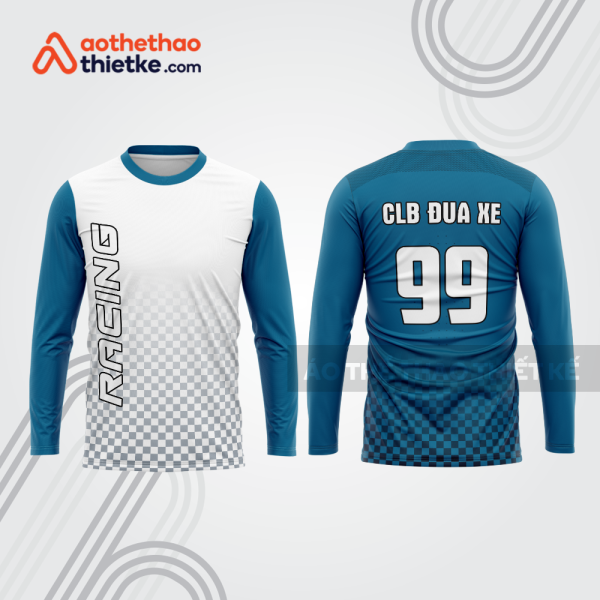 Mẫu thiết kế áo đồng phục dài tay đội đua xe mô tô & ô tô đẹp mtb204