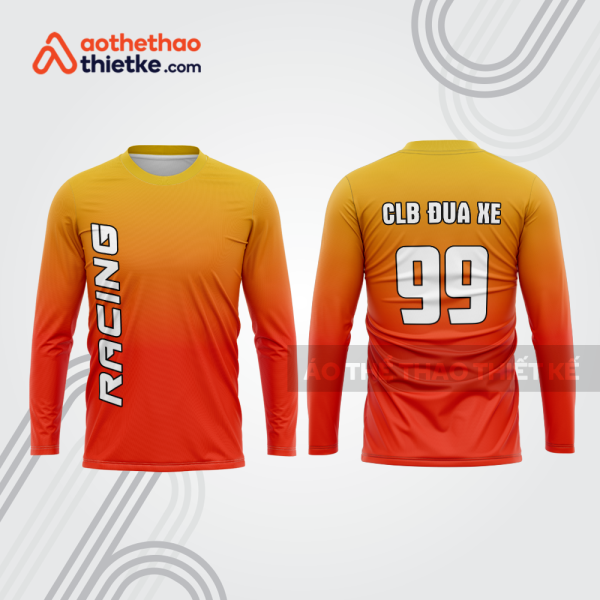 Mẫu thiết kế áo đồng phục dài tay đội đua xe mô tô & ô tô đẹp mtb205