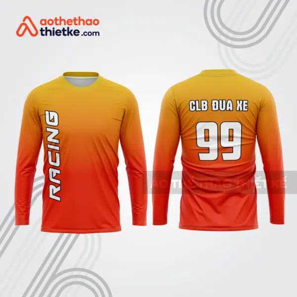 Mẫu thiết kế áo đồng phục dài tay đội đua xe mô tô & ô tô đẹp mtb205