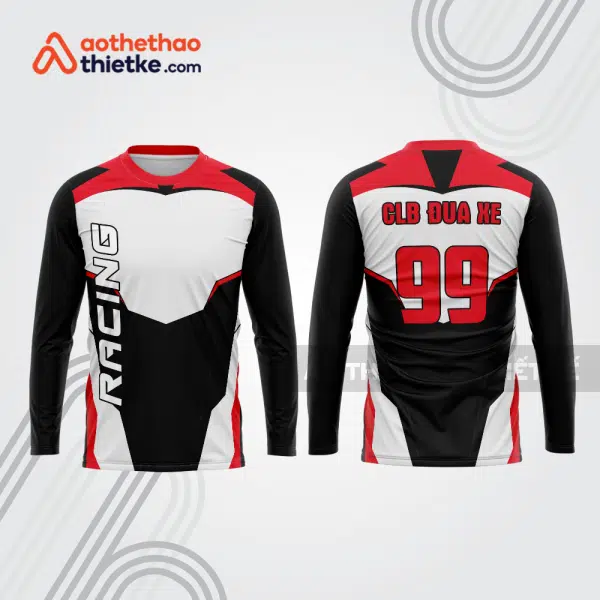Mẫu thiết kế áo đồng phục dài tay đội đua xe mô tô & ô tô đẹp mtb213