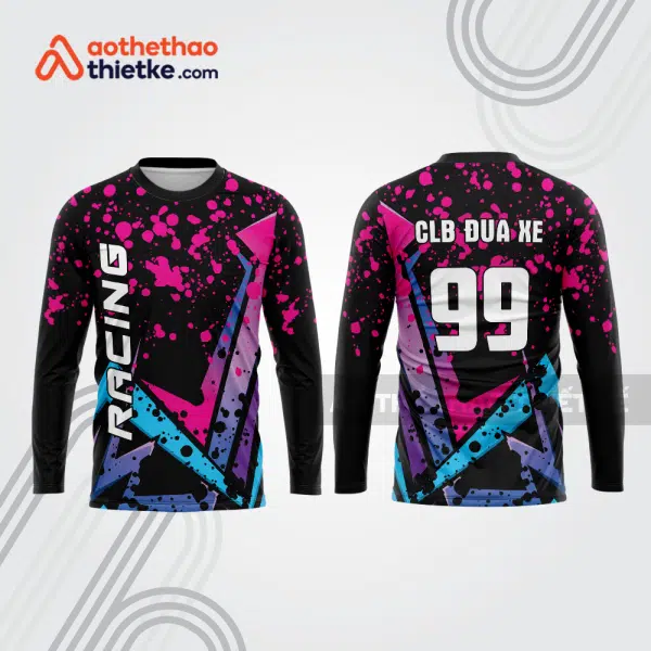 Mẫu thiết kế áo đồng phục dài tay đội đua xe mô tô & ô tô đẹp mtb215