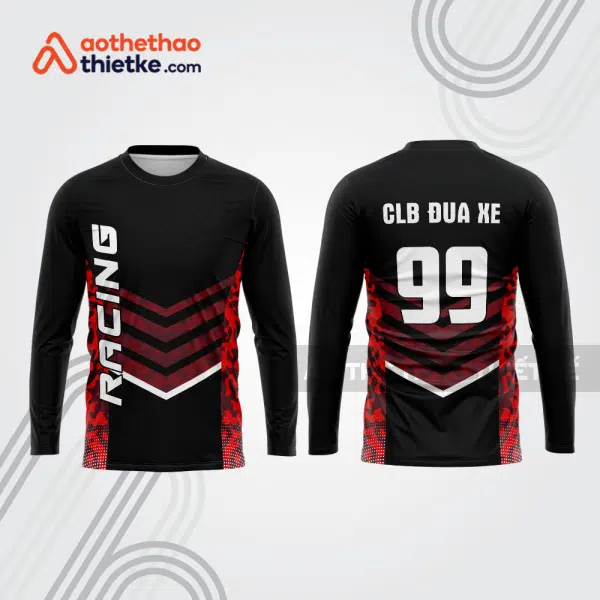 Mẫu thiết kế áo đồng phục dài tay đội đua xe mô tô & ô tô đẹp mtb218