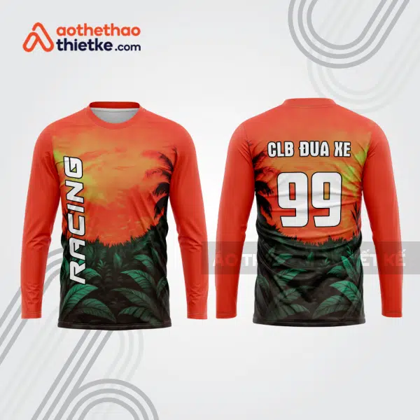 Mẫu thiết kế áo đồng phục dài tay đội đua xe mô tô & ô tô đẹp mtb219