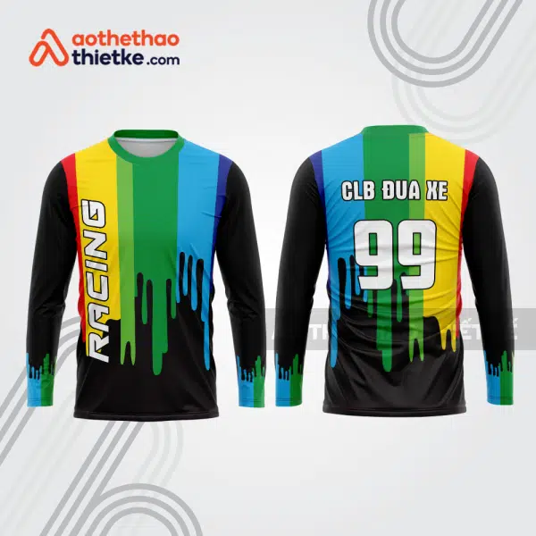 Mẫu thiết kế áo đồng phục dài tay đội đua xe mô tô & ô tô đẹp mtb23