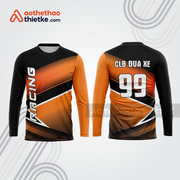 Mẫu thiết kế áo đồng phục dài tay đội đua xe mô tô & ô tô đẹp mtb28