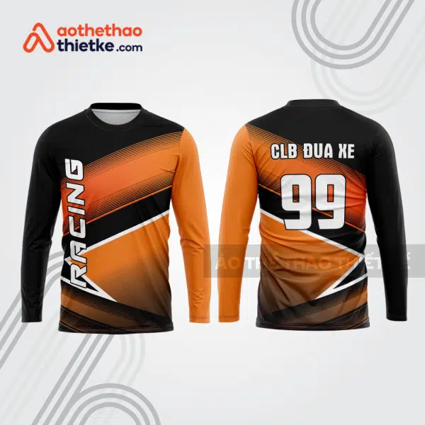 Mẫu thiết kế áo đồng phục dài tay đội đua xe mô tô & ô tô đẹp mtb28