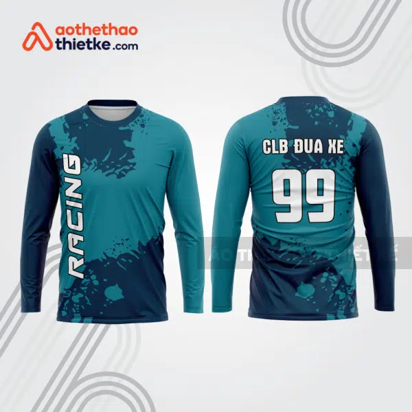 Mẫu thiết kế áo đồng phục dài tay đội đua xe mô tô & ô tô đẹp mtb31