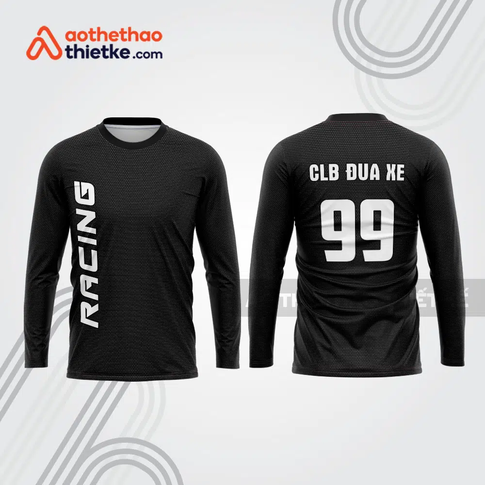 Mẫu thiết kế áo đồng phục dài tay đội đua xe mô tô & ô tô đẹp mtb34