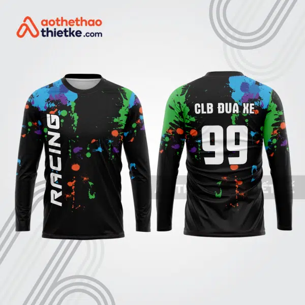 Mẫu thiết kế áo đồng phục dài tay đội đua xe mô tô & ô tô đẹp mtb39