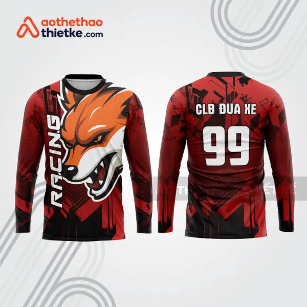 Mẫu thiết kế áo đồng phục dài tay đội đua xe mô tô & ô tô đẹp mtb43