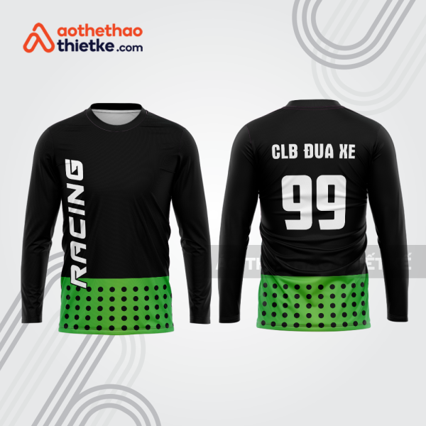 Mẫu thiết kế áo đồng phục dài tay đội đua xe mô tô & ô tô đẹp mtb46