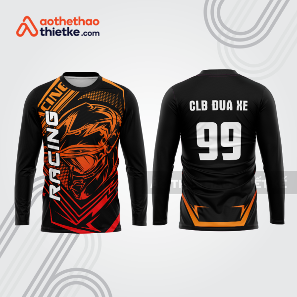 Mẫu thiết kế áo đồng phục dài tay đội đua xe mô tô & ô tô đẹp mtb47