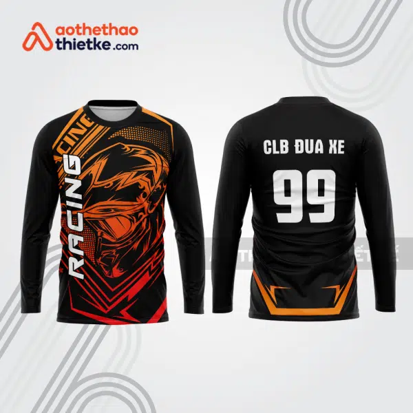 Mẫu thiết kế áo đồng phục dài tay đội đua xe mô tô & ô tô đẹp mtb47
