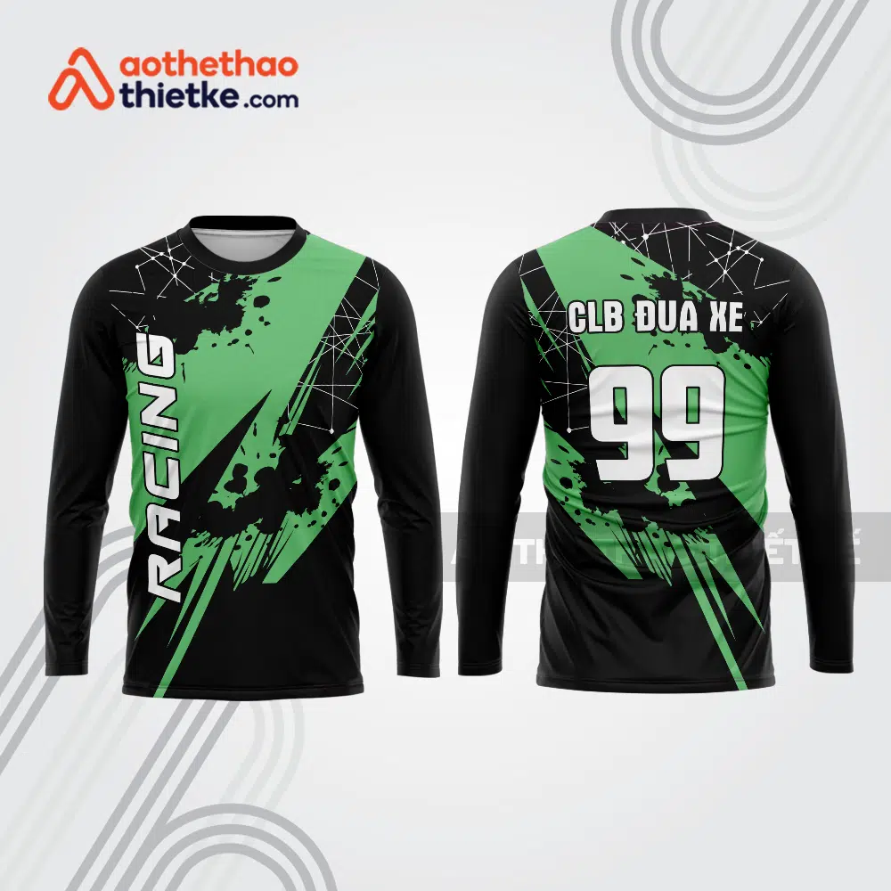 Mẫu thiết kế áo đồng phục dài tay đội đua xe mô tô & ô tô đẹp mtb48