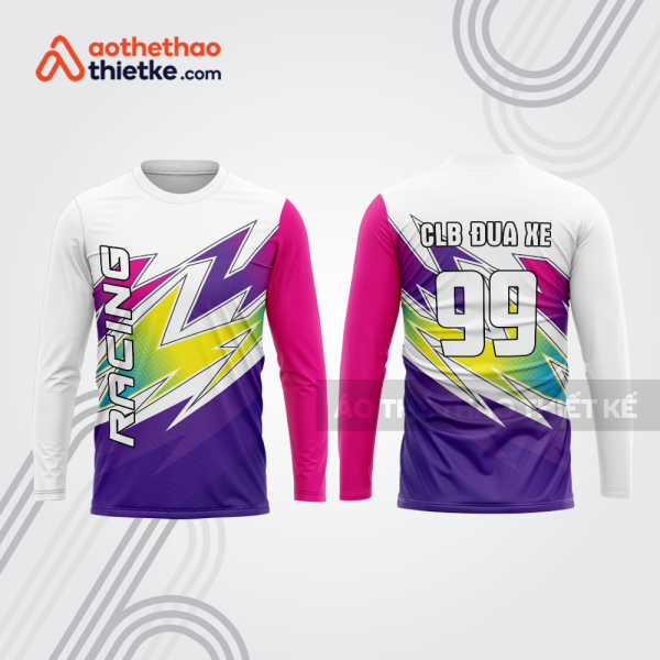 Mẫu thiết kế áo đồng phục dài tay đội đua xe mô tô & ô tô đẹp mtb50