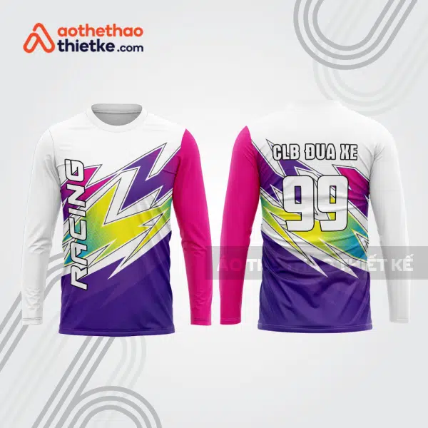 Mẫu thiết kế áo đồng phục dài tay đội đua xe mô tô & ô tô đẹp mtb50