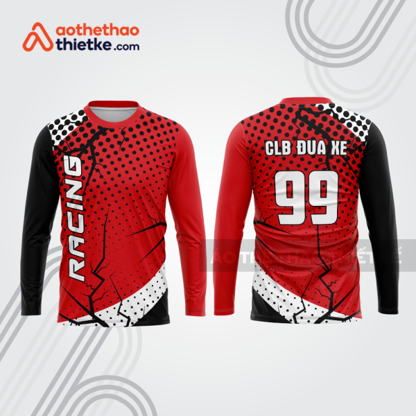 Mẫu thiết kế áo đồng phục dài tay đội đua xe mô tô & ô tô đẹp mtb57