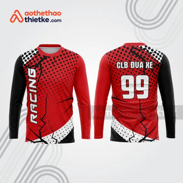 Mẫu thiết kế áo đồng phục dài tay đội đua xe mô tô & ô tô đẹp mtb57