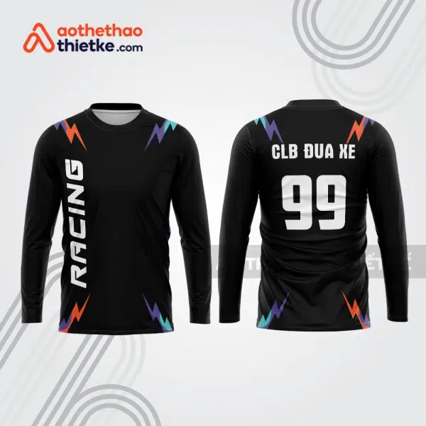 Mẫu thiết kế áo đồng phục dài tay đội đua xe mô tô & ô tô đẹp mtb59