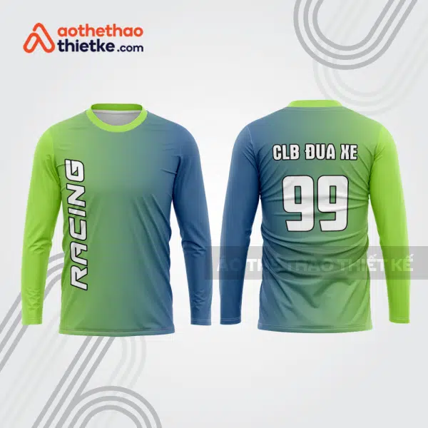 Mẫu thiết kế áo đồng phục dài tay đội đua xe mô tô & ô tô đẹp mtb63