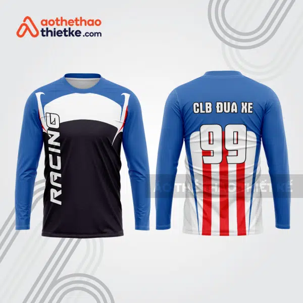 Mẫu thiết kế áo đồng phục dài tay đội đua xe mô tô & ô tô đẹp mtb64