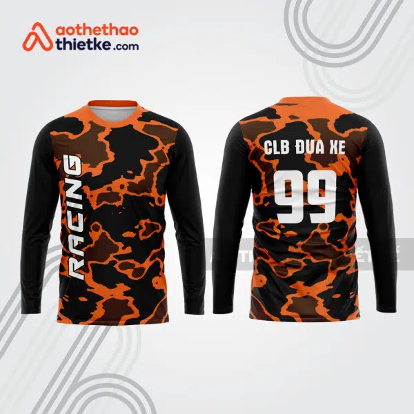 Mẫu thiết kế áo đồng phục dài tay đội đua xe mô tô & ô tô đẹp mtb7