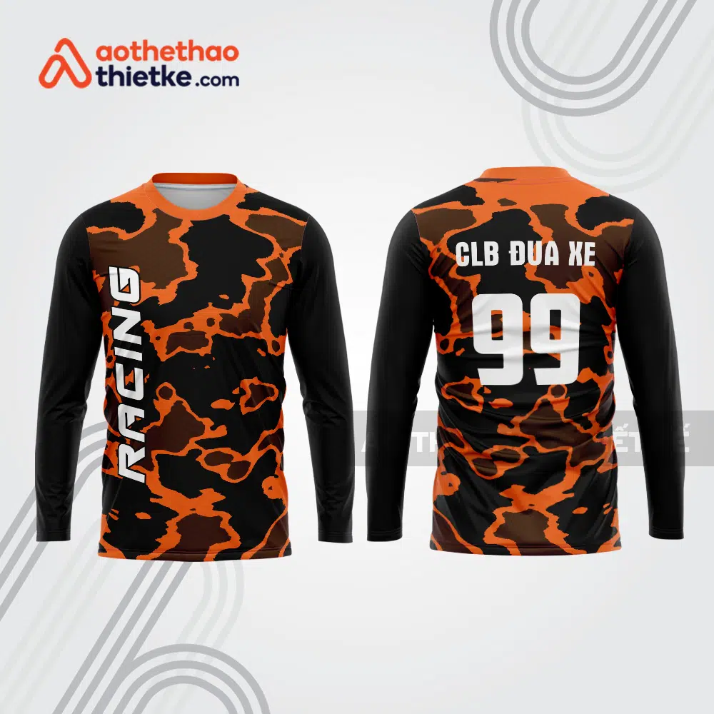 Mẫu thiết kế áo đồng phục dài tay đội đua xe mô tô & ô tô đẹp mtb7