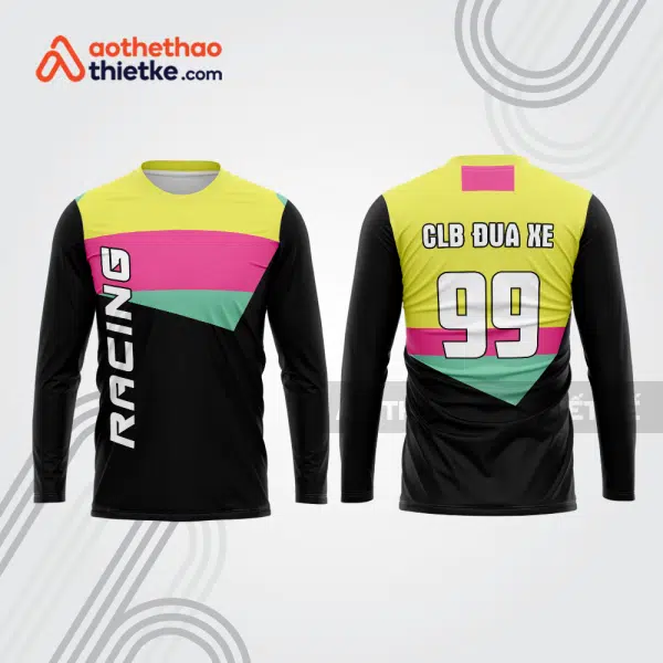 Mẫu thiết kế áo đồng phục dài tay đội đua xe mô tô & ô tô đẹp mtb70
