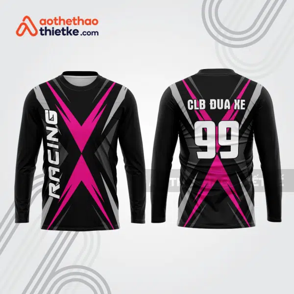 Mẫu thiết kế áo đồng phục dài tay đội đua xe mô tô & ô tô đẹp mtb75