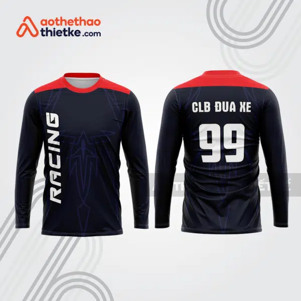Mẫu thiết kế áo đồng phục dài tay đội đua xe mô tô & ô tô đẹp mtb77