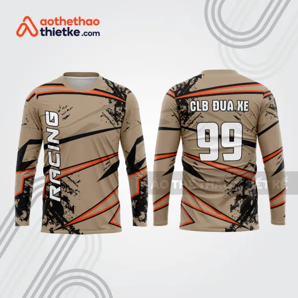 Mẫu thiết kế áo đồng phục dài tay đội đua xe mô tô & ô tô đẹp mtb78