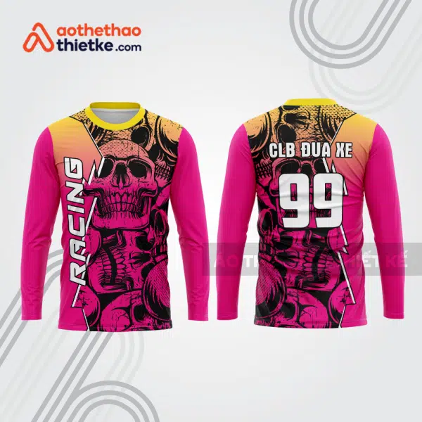 Mẫu thiết kế áo đồng phục dài tay đội đua xe mô tô & ô tô đẹp mtb81