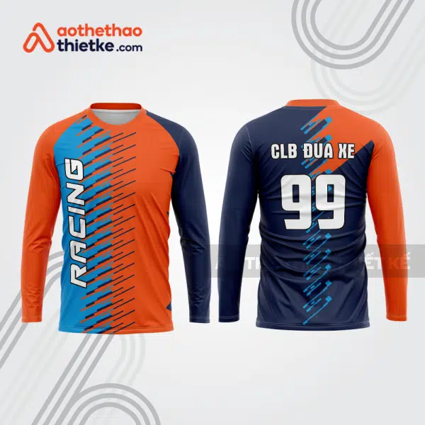 Mẫu thiết kế áo đồng phục dài tay đội đua xe mô tô & ô tô đẹp mtb88