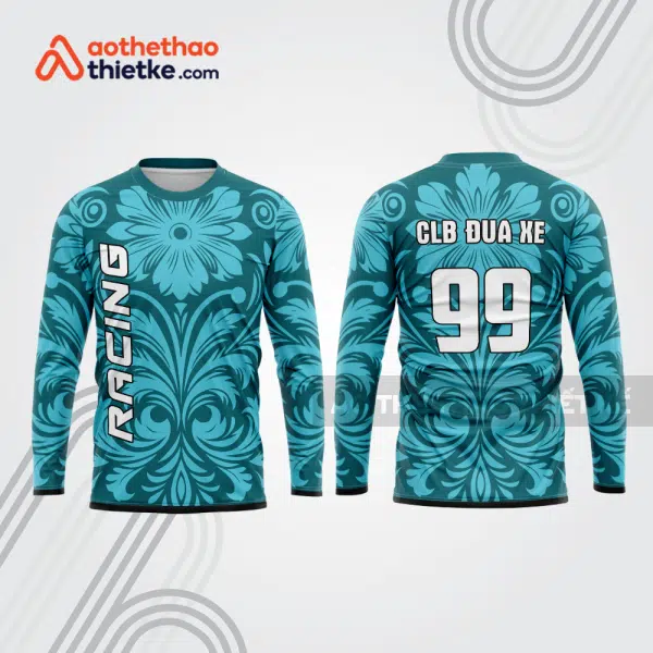 Mẫu thiết kế áo đồng phục dài tay đội đua xe mô tô & ô tô đẹp mtb90