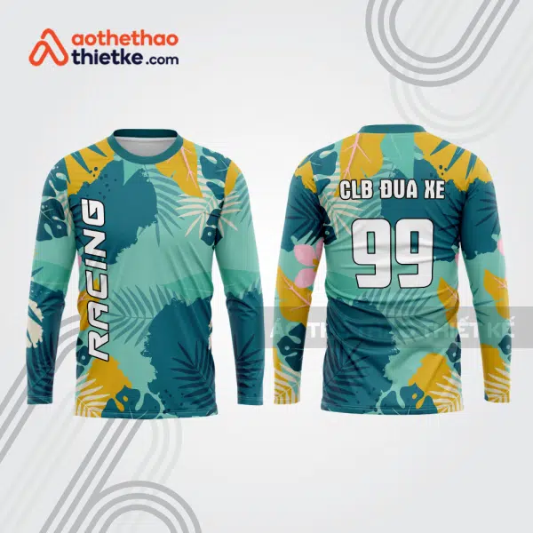 Mẫu thiết kế áo đồng phục dài tay đội đua xe mô tô & ô tô đẹp mtb91