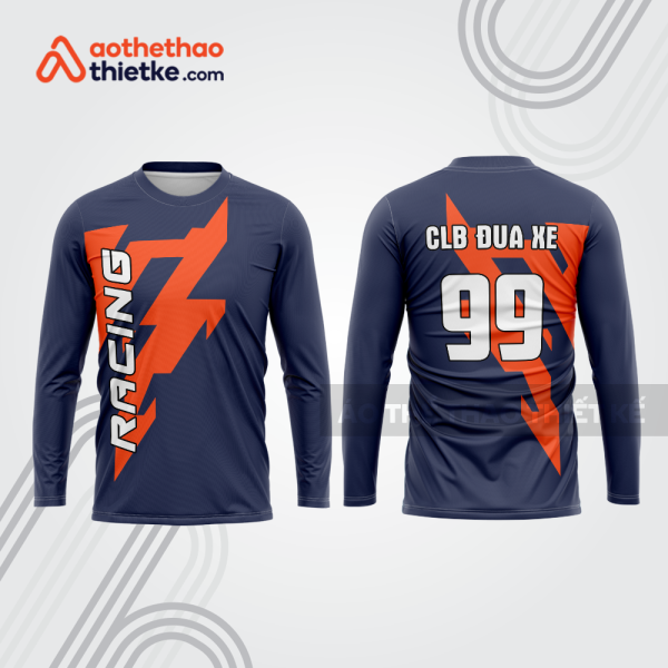 Mẫu thiết kế áo đồng phục dài tay đội đua xe mô tô & ô tô đẹp mtb93